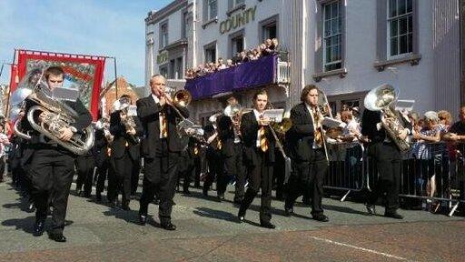 Bands at the Durham Miners' Gala