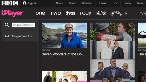 Main iPlayer page