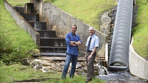 Robson Green, left and Andrew Sawyer at Cragside