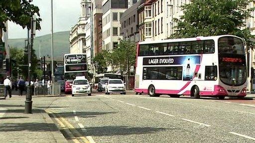 City centre traffic