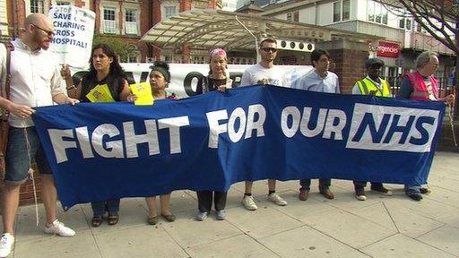 Protest at Hammersmith Hospital