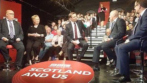 L-R: Craig Johnston, RMT Union; Christine Grahame , SNP MSP; John Stevenson, Conservative MP for Carlisle and Phil Wilson, Labour MP for Sedgefield