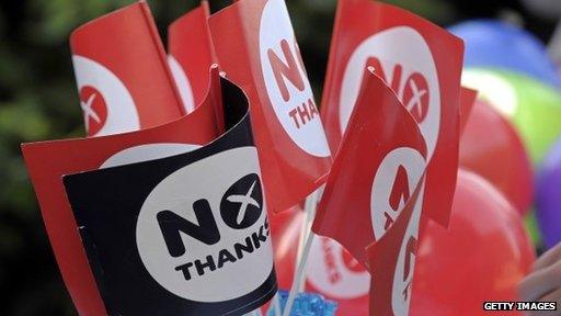 'No' campaign flags