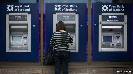 RBS cash machines