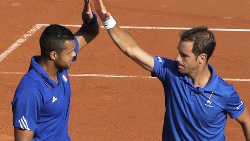 Jo-Wilfried Tsonga (left) and Richard Gasquet