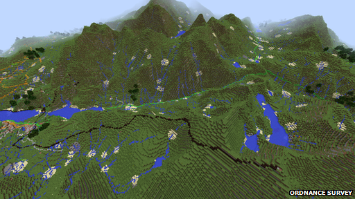 Snowdonia in Minecraft GB map