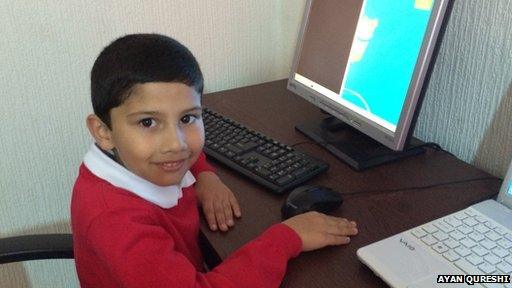 Ayan Qureshi at the compurer