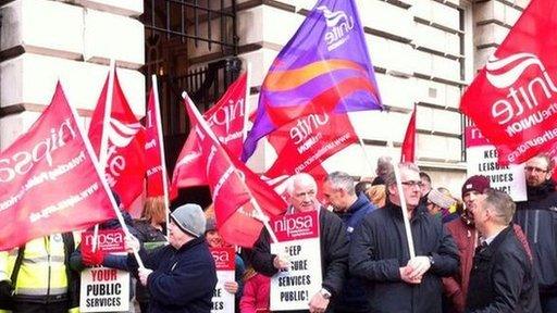 Unions protest