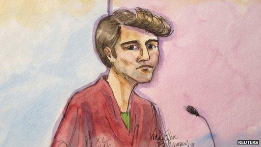 Courtroom sketch of Ross Ulbricht