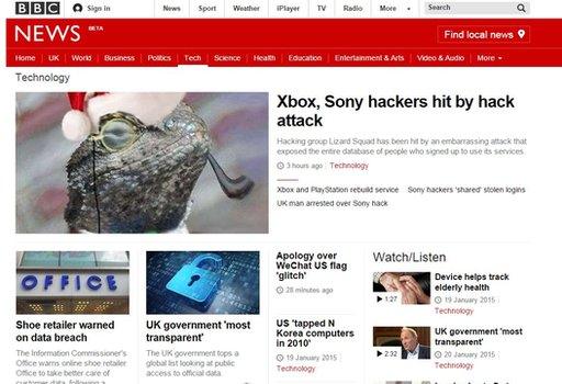 BBC responsive site