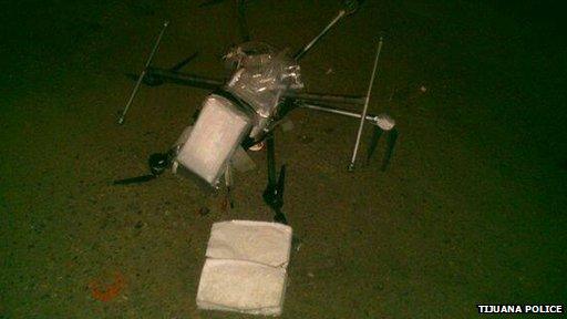 Crashed drug delivery drone