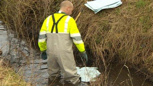 Erewash oil spill clean-up operation