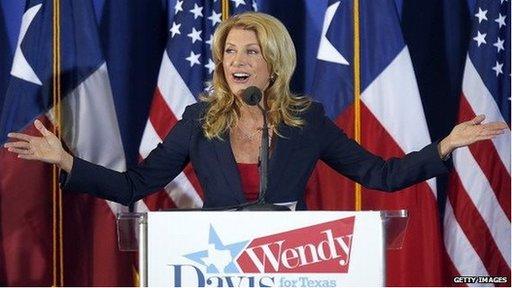 Wendy Davis announces her candidacy for governor of Texas on October 3, 2013.