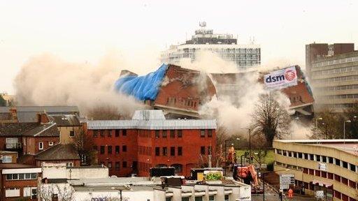 View of Greyfriars building collapse