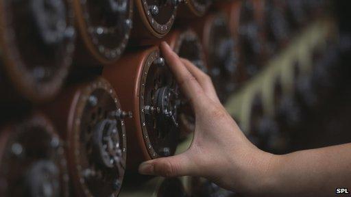 The Bombe - an Enigma decoding machine