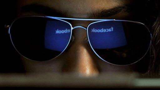 Facebook logo in sunglasses