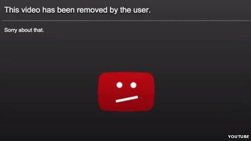 YouTube video deleted