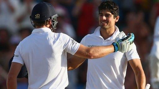 Alastair Cook celebrates