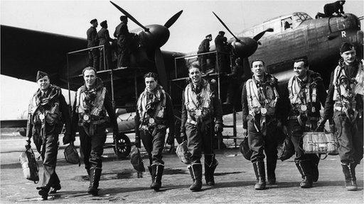 Lancaster Bomber crew