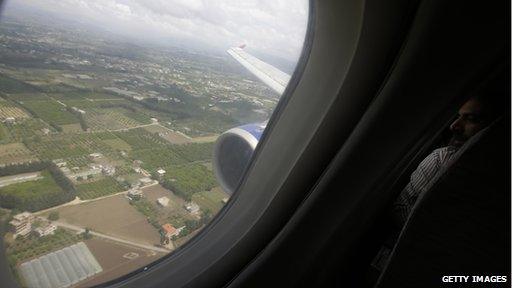 view from plane window