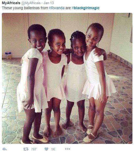 Young black ballerinas from Rwanda