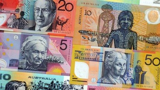 Montage of Australian banknotes