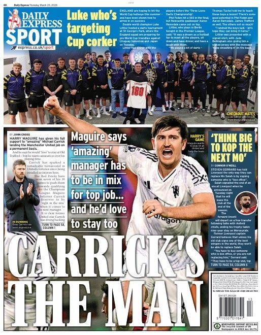 The Daily Express back page