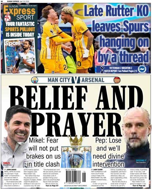 The Sunday Express back page