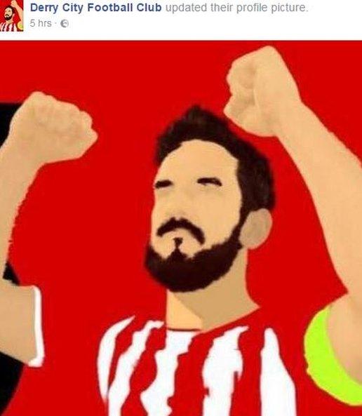 Derry City social media image in the wake of Ryan McBride's death