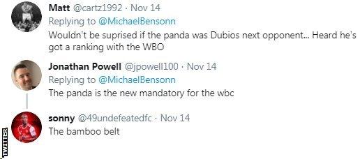 Twitter reaction to Daniel Dubois opponent's press conference