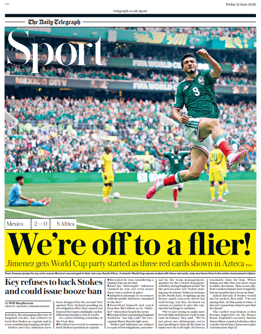 The Telegraph's sport section