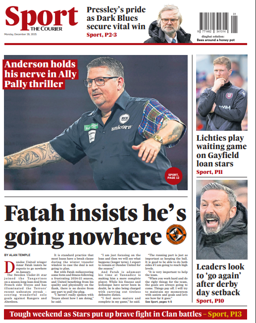 The Courier back page