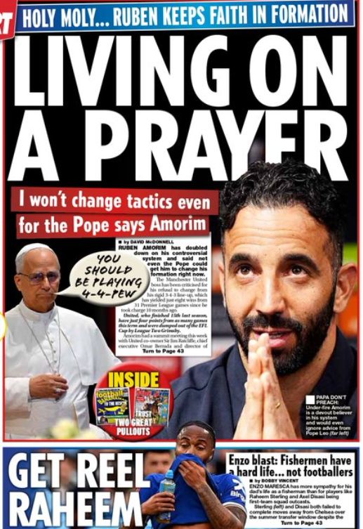 Back page of Saturday's Daily Star