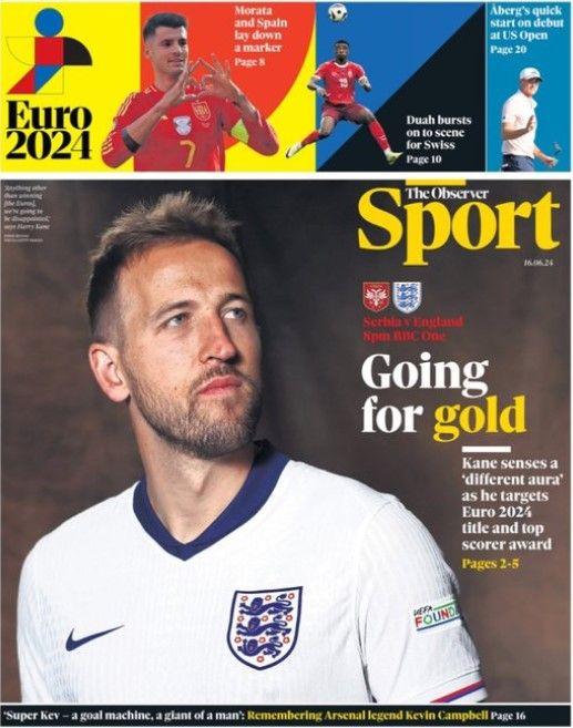 The sport section of The Observer