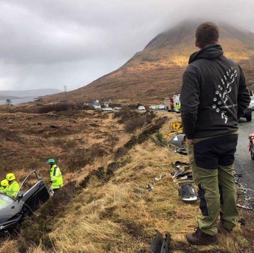 Scene of Sharon Anslow's crash