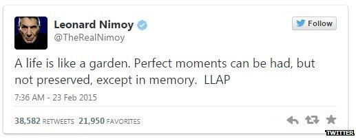 Nimoy tweet