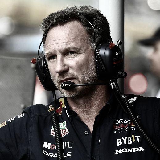 Christian Horner wearing a headset during practice and qualifying ahead of the Brazilian Grand Prix on November 3, 2023 