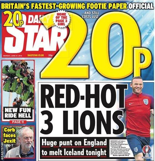 Daily Star front page