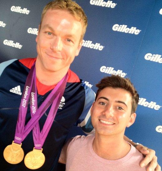 Chris Hoy with Newsround's Ricky