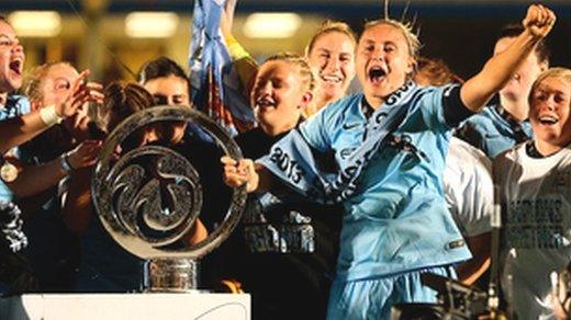 Manchester City Women lift the 2014 Continental Cup