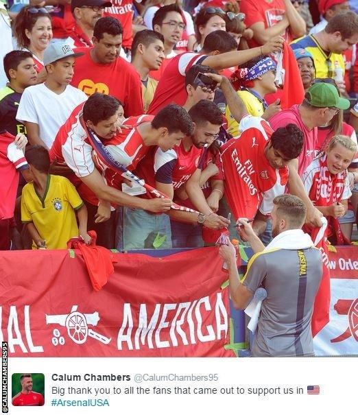 Calum Chambers on Arsenal's tour of the USA