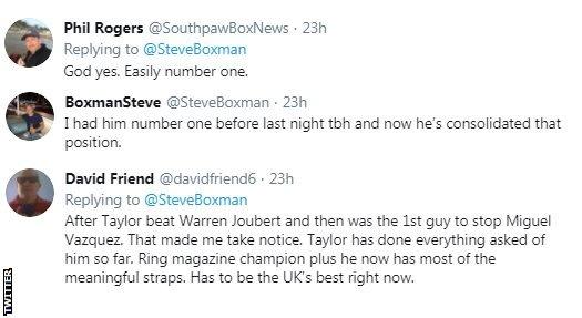 Twitter reaction to Josh Taylor win over Regis Prograis