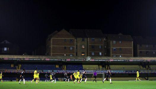 Players during a football game