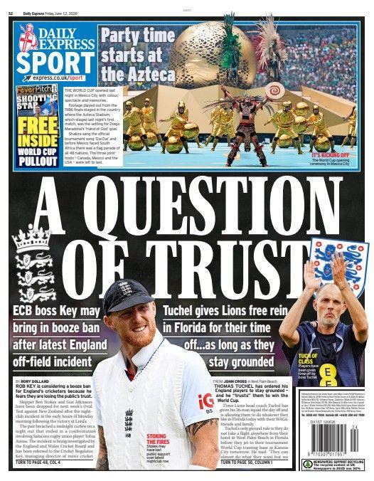 Daily Express back page