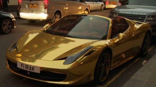 Gold Ferrari