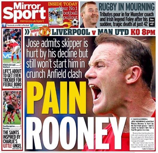 Daily Mirror back page