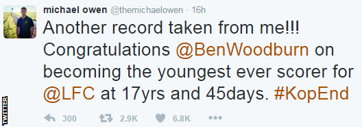 Michael Owen tweet