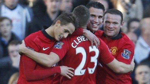 Robin van Persie celebrates his goal