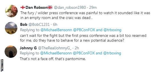 Reaction to Wilder v Fury II press conference