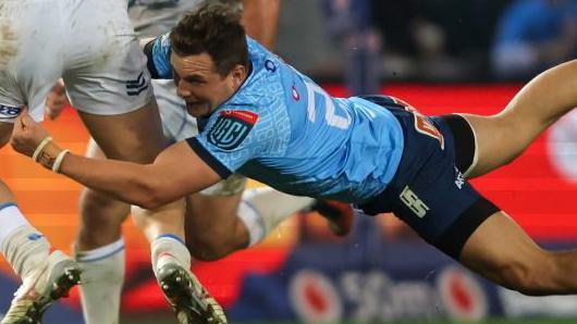 Cornel Smith makes a tackle for Bulls against Leinster in June 2024